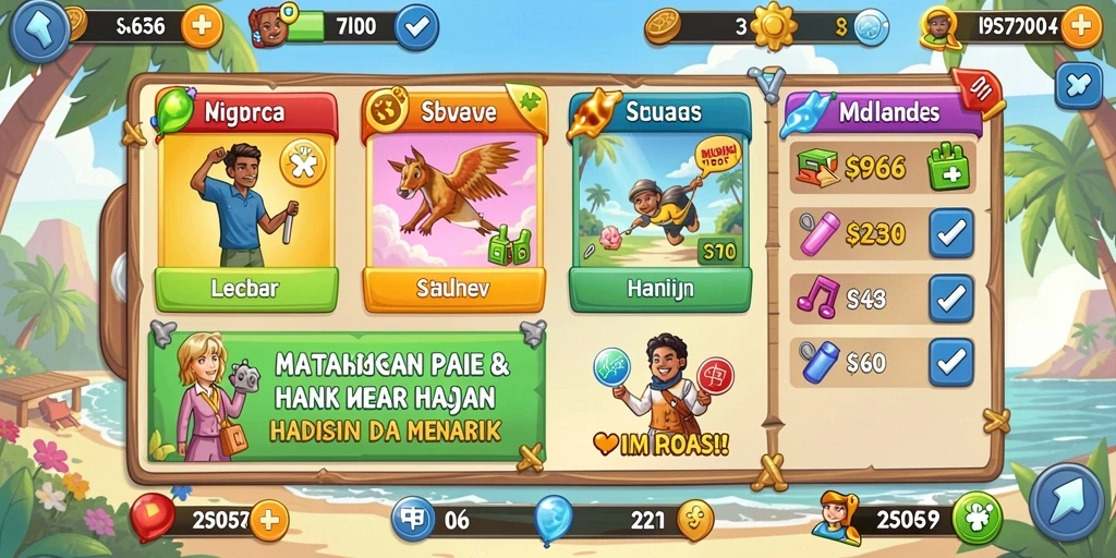 Fitur menarik yang membuat permainan semakin seru.