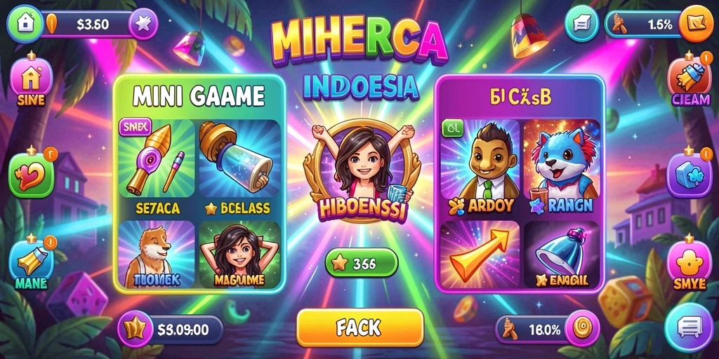 Menampilkan tantangan menarik di setiap level permainan.