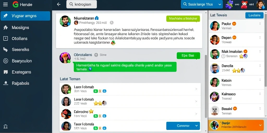 Screenshot fitur live chat yang interaktif.