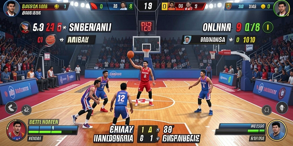 Ilustrasi kompetisi multiplayer yang mendebarkan.